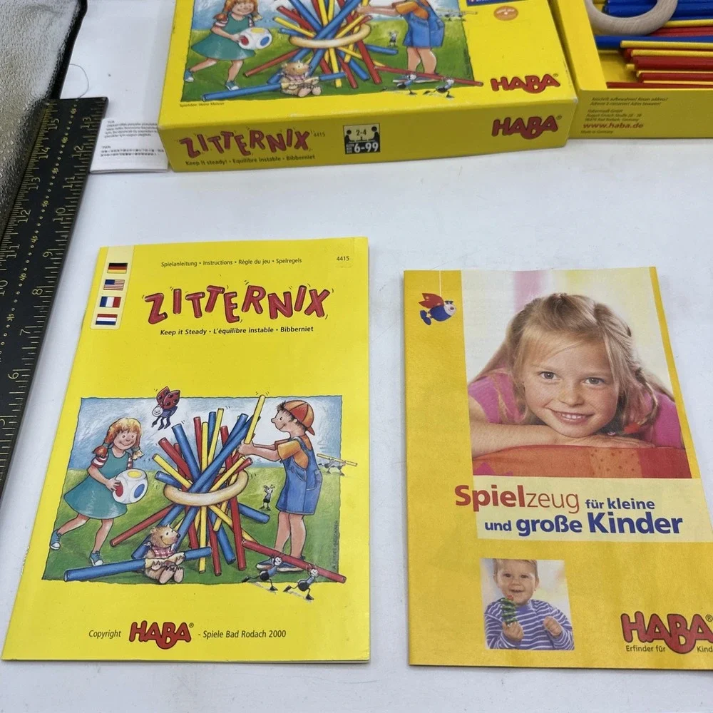 Zitternix Game By Haba Keep It‎ Steady. 2-4 Players Ages 6-99 Complete.
